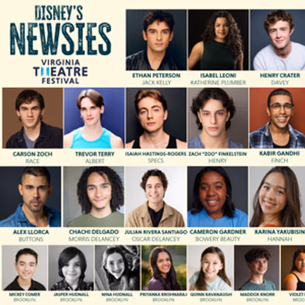 DISNEY’S NEWSIES Set For Virginia Theatre Festival With Full Cast Announced Photo