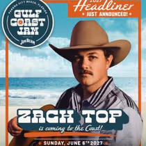 GULF COAST JAM to Add Zach Top as Final 2027 Headliner