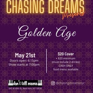 Chasing Dreams Broadway Cabaret Series to Present GOLDEN AGE at Don't Tell Mama