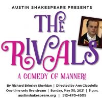 Live Zoom Reading Of THE RIVALS to be Presented by Austin Shakespeare