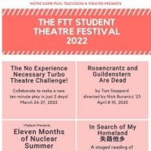 Notre Dame Film, Television, and Theatre to Presents the FTT Student Theatre Festival