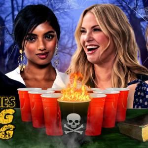 AMERICAN HORROR STORY Cast Plays Hot Ones Wing Pong