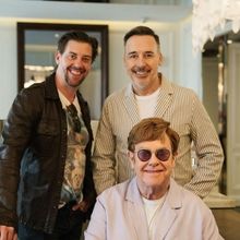 Photo: Christian Borle Meets TAMMY FAYE Composer Elton John and David Furnish