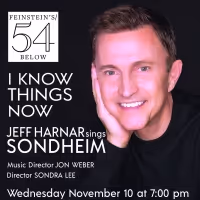 Jeff Harnar Sings Sondheim At Feinstein's/54 Below Next Month