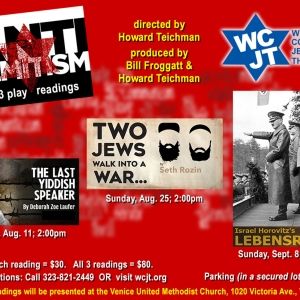 West Coast Jewish Theatre Begins Antisemitism Series Next Month