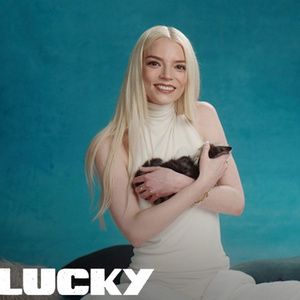 ANYA TAYLOR-JOY and DREW STARKEY Take a Break to Play With Kittens for LUCKY Video