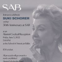 SAB Alumni Cocktail Party To Celebrate 50 Years Of Suki Schorer, June 3