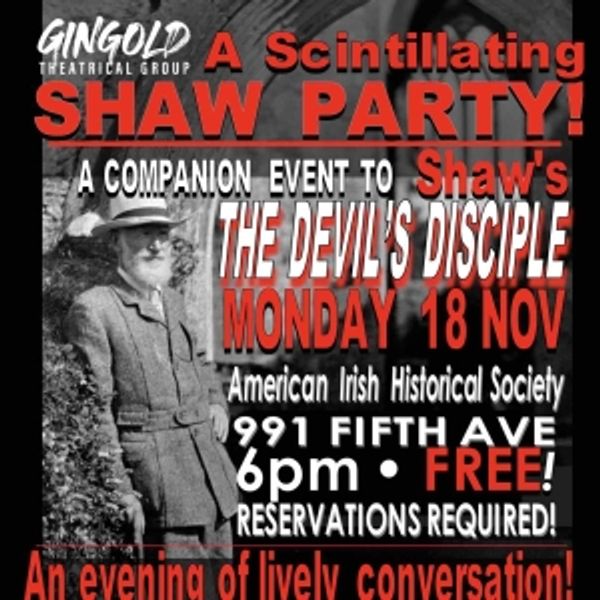 Gingold Theatrical Group Will Host A SCINTILLATING SHAW PARTY Photo