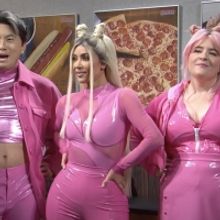VIDEO: Kim Kardashian West Appears as a Member of a Pop Group in Cut SNL Sketch
