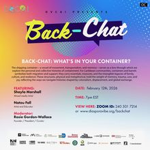 DVCAI to Host BACK-CHAT: WHAT'S IN YOUR CONTAINER? Virtual Artist Talk