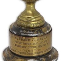 Frank Sinatra's 1945 Golden Globe Award for Film Promoting Jewish Tolerance to be…