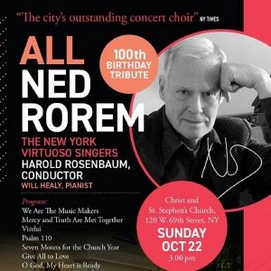 The New York Virtuoso Singers Perform ALL NED ROREM – A 100th Birthday Tribute
