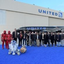 See the Cast of STAR WARS Pose With a Skywalker-Themed Aircraft