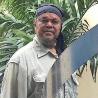Bernard Stanley Hoyes Delivers Symbolic Spiral Steel Sculpture To Jamaica During The…