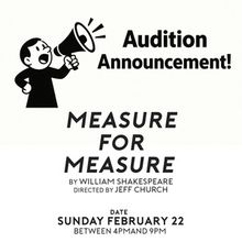 Burbage Theatre Co to Hold Auditions for MEASURE FOR MEASURE