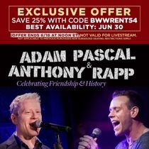 Special Offer: ADAM PASCAL & ANTHONY RAPP at 54 Below