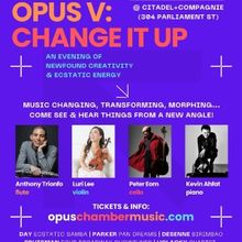 OPUS Chamber Music to Present OPUS V: Change It Up Tonight