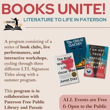 Literature to Life Will Present BOOKS UNITE Event in Paterson