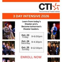 Commercial Theater Institute Opens Registration For Three-Day Intensive