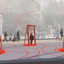 7th Annual Flatiron Plaza Design Installation Evokes Connections During Pandemic