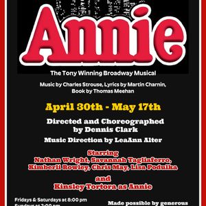 ANNIE To Be Presented for Cumberland Theatre 38th Season