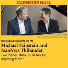 CONTEST: Win Two Tickets to Michael Feinstein & Jean-Yves Thibaudet at Carnegie Hall