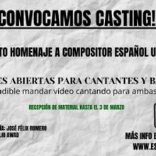 Espacio [RARO] convoca audiciones para el concierto homenaje UN COMPOSITOR ESPAÑOL U