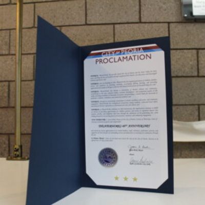 City of Peoria Recognizes TheaterWorks' 40th Anniversary