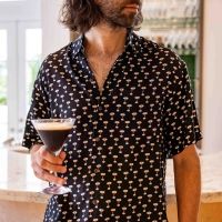 KENNY FLOWERS for Spring Break Fashion and their New Espresso Martini Print Shirt