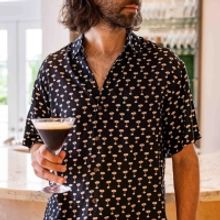 KENNY FLOWERS for Spring Break Fashion and their New Espresso Martini Print Shirt