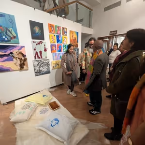 Bose Krishnamachari Opens 20th Collage International Art Carnival in New Delhi