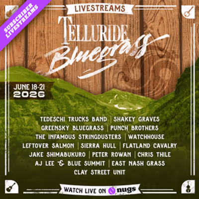 Telluride Bluegrass Partners with Nugs to Livestream 2026 Festival