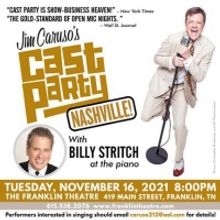 JIM CARUSO'S CAST PARTY With Billy Stritch At The Piano to Return to the Franklin The