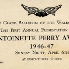 UN DÍA COMO HOY: Los Tony se entregaron por primera vez