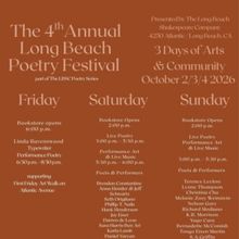 4th Annual Long Beach Poetry Festival to Open at Helen Borgers Theater