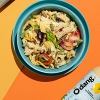 Cooking Time: O'dang Chickpea Based Dressing for Tasty Vegan Pasta Salad