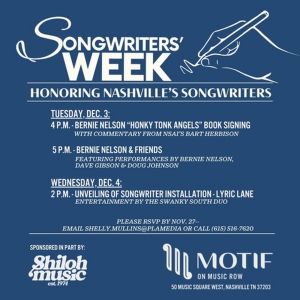 Motif On Music Row To Honor Musical Neighbors With Unveiling Of 'Lyric Lane'…