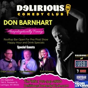 Comedian Don Barnhart Continues Performances at Delirious Comedy Club in Downtown…
