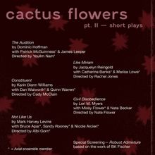 Axial Theatre Presents THE BEST OF CACTUS FLOWERS: PART II September 27- 29