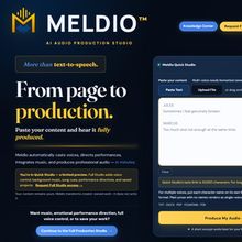 Meldio Platform to Turn Scripts Into Multi-Voice Audio Productions