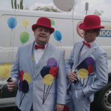 VIDEO: Watch James Corden & Eddie Redmayne Deliver Singing Telegrams