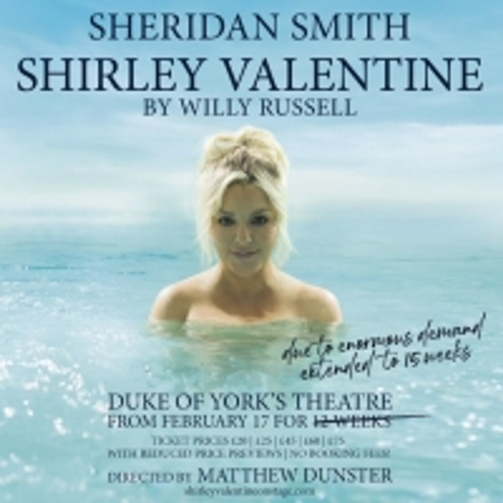 Sheridan Smith in SHIRLEY VALENTINE Extends Due To Demand