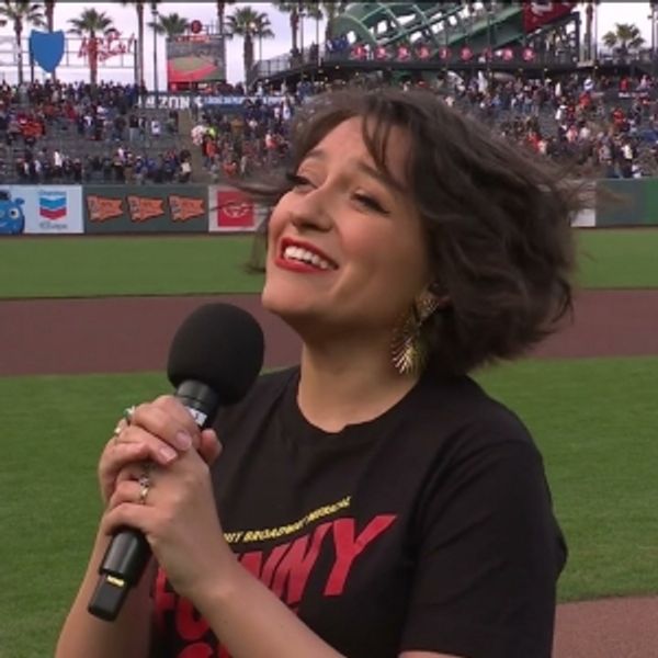 Video: FUNNY GIRL's Katerina McCrimmon Performs National Anthem for the San Francisco Giants - San Francisco / Bay Area Theater Video