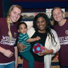 West Ham United Women's Team Players Surprise Families At Stratford Circus With Festi