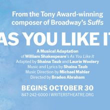AS YOU LIKE IT to be Presented at Writers Theatre This Fall