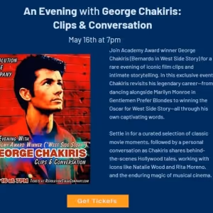 Previews: GEORGE CHAKIRIS CLIPS AND CONVERSATION at Revolution Stage Company