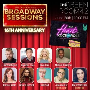 Broadway Sessions to Celebrate 16th Anniversary with Cast of THE HEART OF ROCK AND…