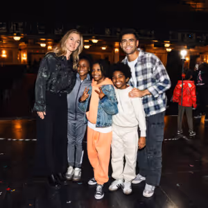 Photos: DWTS Partners Julia Stiles and Ezra Sosa Visit MJ on Broadway Video