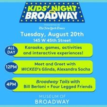The Museum of Broadway Will Host a Kids' Night on Broadway Event This Week