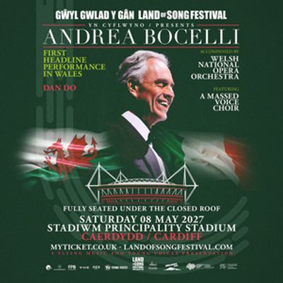 Andrea Bocelli Will Perform First-Ever Headline Concert in Wales